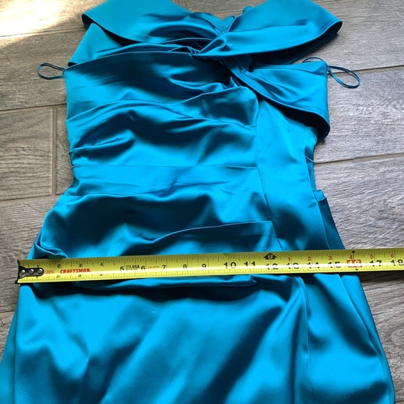 Talbot Runhof Satin Duchess Cocktail Dress - Picture 15 of 16